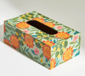 Soporte de pañuelos hecho a mano de diseño moderno y caja de vajilla nuevo esmalte impreso para decoración de hogar y hotel por ARTISAN CRAFT - Product Image 2