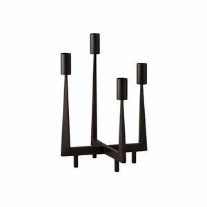 Modern Premium Casted Candle Holders <b>Black</b> metal taper holder candle stand matte candle stand cast iron & Aluminium decor - Product Image 2