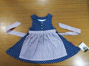 100% algodón interlock allover estampado vestido de bebé, algodón alta calidad bebé frock - Product Image 2