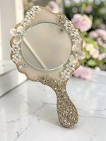 Cermin Tangan Resin Ramah Lingkungan dengan Finishing Halus Mengkilap untuk Penggunaan Sehari-hari, Dekorasi Rias, Tema Cinta Peri, Hadiah Hari Valentine, Hadiah Paskah