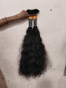 Cheveux humains 100 % naturels non traités, toutes cuticules alignées et pointes très épaisses, prix d'usine en gros, cheveux vierges en vrac. - Product Image 4