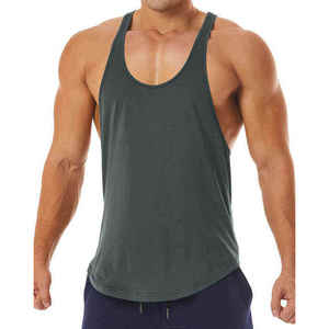 Camiseta sin mangas de punto con cuello redondo para hombre, de color sólido, transpirable y de estilo casual. - Product Image 1