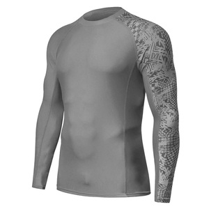 Camiseta de Compresión de Manga Larga para Hombre con Protección Solar UPF50+, Impresión Digital Personalizada, Secado Rápido, Antibacteriana, para Surf, BJJ y Natación - Product Image 6