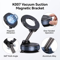 Support magnétique pour téléphone portable à ventouse sous vide N52 amélioré, rotation 360° °   Support de téléphone magnétique pliable et portable pour voiture