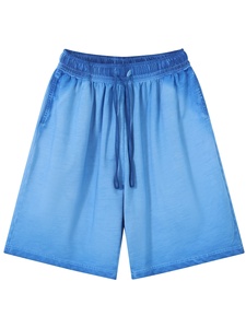 Ensembles T-shirts et shorts mode pour femmes, été, écologiques, anti-plis, anti-boulochage, séchage rapide, personnalisables, en polyester/coton lavé - Product Image 4
