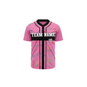 Camisetas de Béisbol de Poliéster de Secado Rápido al por Mayor, Camisetas de Béisbol con Estampado Sublimado Personalizado para Hombre - Product Image 3