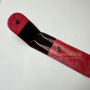 Pince à épiler pour cils GETUP BROSONS IMPEX de haute qualité, en acier inoxydable courbé, couleurs or rose plasma, pointe lisse, poignée diamantée - Product Image 6