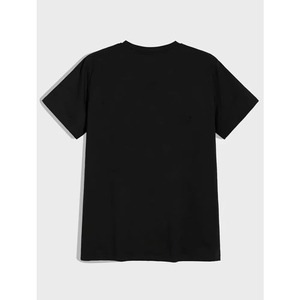 T-shirt texturé à col rond et manches courtes, décontracté, été, coupe ample, mélange de coton, ensemble de t-shirts décontractés, respirant, polyester - Product Image 4