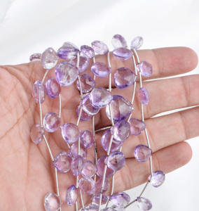 Cuentas facetadas de amatista natural de 8 pulgadas, cuentas facetadas de amatista natural para la elaboración de joyería fina, piedra preciosa - Product Image 3
