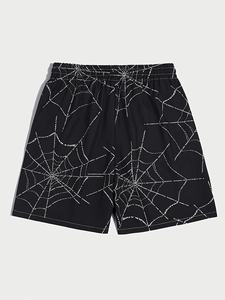 Short de sport personnalisé pour homme avec bordure côtelée fantaisie, imprimé numérique, maille respirante, vente en gros sur mesure - Product Image 1