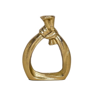 Eco Friendly Stylish Aluminum Flower <b>Vase</b> Decorative Home Accent Lightweight Durable Modern Centerpiece <b>Unique</b> Finish - Product Image 2