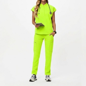 Nurse <b>Scrubs</b> <b>Set</b> Custom Logo Breathable Medical Uniform Comfortable Hospital Workwear OEM Bulk Supplier <b>Scrub</b> Suits - Product Image 2