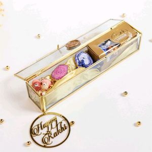 Customized Clear Glass Scroll <b>Box</b> Velvet Invitation Card with Gold Foil Print Elegant Anniversary Gift Scroll Invitation <b>Box</b> - Product Image 2