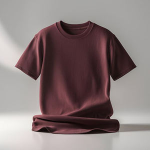 Camisetas de Algodón Tejido para Hombre, Tallas Grandes, Color Sólido, Holgadas, Casuales, Cuello Redondo, para Gimnasio, Fitness y Deportes, con Logotipo Personalizado, Gran Venta - Product Image 1