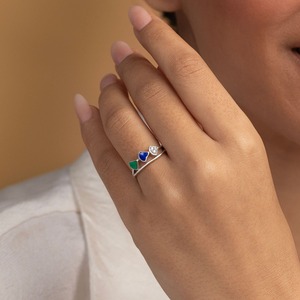 Anillo de Diamantes Naturales Inspirado en el Pavo Real en Plata de Ley 925 |   Joyería Fina Minimalista para el Día a Día para Mujer - Product Image 5