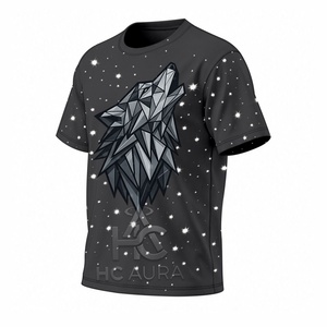 T-shirt Homme Premium Durable Nouvelle Collection Tendance Imprimé Galaxie Étoilée Coupe Oversize Motif Cosmique Manches Courtes Streetwear - Product Image 1