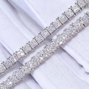 Moissanite Tennis Bracelet Silver White Gold Plated Luxury <b>Iced</b> <b>Out</b> <b>Chain</b> Bracelet High Quality Sparkling Wedding Jewelry Gift - Product Image 3