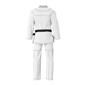 ชุดคาราเต้ผู้ใหญ่แบบยูนิเซ็กซ์ สีขาว ผ้าเนื้อเบา เข็มขัดระดับสูง สำหรับฝึกซ้อมกังฟู เทควันโด บราซิลเลียนยิวยิตสู ซักได้ ปรับแต่งได้ - Product Image 2
