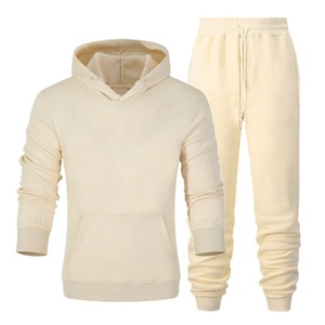 2021 Latest Design Homme Men's Melegito Sportswear Sweatsuit Set Spordidress Plain Hoodie & Pant Blank Casual Trenerka Tracksuit - Product Image 6
