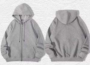 Sudadera con Capucha Personalizada con Logotipo, de Poliéster y Algodón, con Cierre, Color Sólido, para Otoño, Ropa de Trabajo Deportiva, Unisex, Corte Regular - Product Image 6