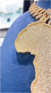 Pendentif Hip Hop Afrique en Argent 925, Moissanite Taille Ronde Sertie, Charmes Pendentifs Tendance qui Passent le Test du Diamant - Product Image 5