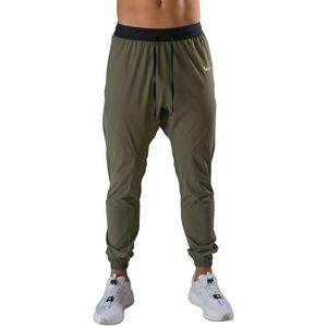 Men's Olive Green Performance Jogger Pants with Elastic Waist Lightweight Breathable Athletic Workout Running Gym Fitness - Product Image 1