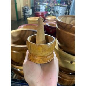 Smooth Finish Mango Wood Mortar and Pestle <b>Herb</b> & Spice <b>Grinder</b> Tool - Product Image 4