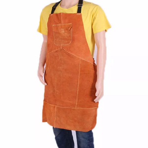 Premium Quality Heavy-Duty Abrasion-Resistant Construction Welding <b>Apron</b> Cowhide Split <b>Leather</b> Cotton Sleeveless Workwear - Product Image 1