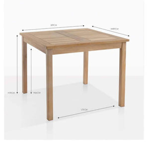 Mesa Cuadrada de Madera de Teca con Estilo Moderno y Material de Estructura Resistente para Decoración de Muebles del Hogar - Product Image 3