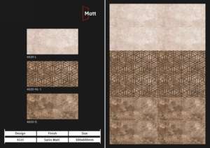 Azulejos de porcelana mate modernos de 300x600 mm diseñados para interiores contemporáneos que ofrecen fácil mantenimiento y resistencia a las manchas. - Product Image 3