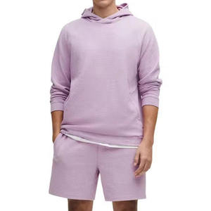 Conjunto Ligero y Transpirable para Verano, Ropa Casual de Calle, Gimnasio, Fitness, Uso Diario, Sudadera con Capucha para Hombre, Conjuntos Cortos, 100% Algodón - Product Image 1