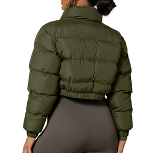Women's New Style <b>Cropped</b> <b>Puffer</b> Coat, Loose Warm Fashion <b>Jacket</b> for Sleek breathable Elegance <b>Cropped</b> <b>Puffer</b> <b>Jacket</b> for Women - Product Image 5