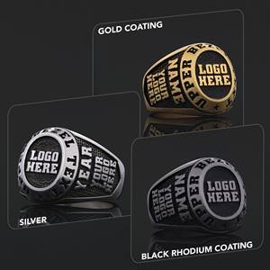 Bague d'École BOJ 027 Personnalisée en Argent et Diamant, Bague de Diplôme Universitaire Unisexe, Cadeau pour Fêtes et Occasions Spéciales, Prix Bas - Product Image 6