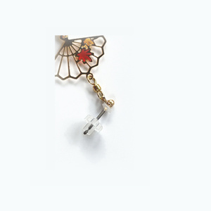 Handmade in Japan Butterfly Fan Daruma <b>Earrings</b> 3-Pair Assorted Set with Titanium <b>Posts</b> - Product Image 6