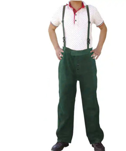 Cowhide <b>Split</b> Leather Industrial Safety Breathable Welding <b>Trouser</b> Fire Resistant CE Certified JNM SAFETY LEATHER - Product Image 4