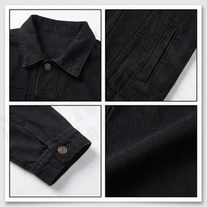 Chaqueta vaquera elegante para hombre, ropa informal, servicio OEM, venta al por mayor, chaqueta vaquera personalizada de algodón de alta calidad para hombre, 2025 - Product Image 4