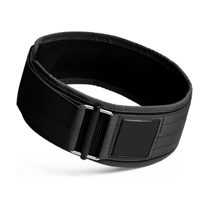 LEAFITS Professional Neoprene Weightlifting Belt Adjustable Buckle Double Pull Curved Design <b>Compression</b> Support Protection for - Product Image 2