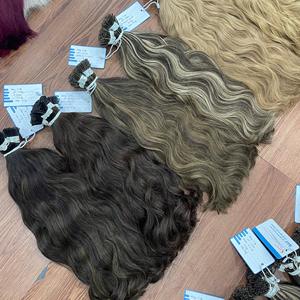 Meilleures ventes : Extensions de cheveux naturels ondulés en kératine vietnamienne de qualité supérieure, prix de gros, prêtes à être expédiées directement de l'usine. - Product Image 5