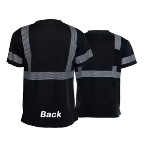 เสื้อผ้าทำงานสะท้อนแสงเพื่อความปลอดภัยสำหรับผู้ชาย เสื้อยืดทำงานก่อสร้างแบบแห้งเร็ว แขนสั้น ผลิตโดยโรงงาน - Product Image 6