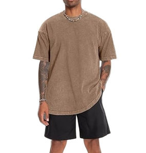 Camiseta de Alta Calidad con Logotipo Personalizado, de Algodón Orgánico para Hombre, Hombros Caídos, Estilo Oversize, Transpirable, de Manga Corta, Estilo Urbano - Product Image 6