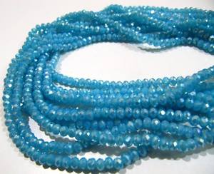 Cuentas de Calcedonia Azul Agua, Cuarzo Hidro, Forma Rondelle: Facetadas - Product Image 5