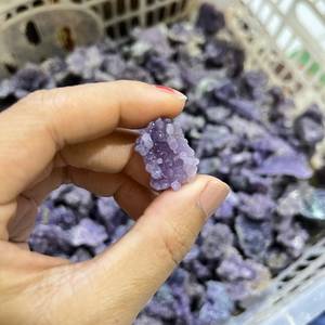 Sparkling Purple Botryoidal <b>Crystal</b> <b>Cluster</b> Unique Natural Grape Agate Mineral Small Specimen 1-10 cm - Product Image 2