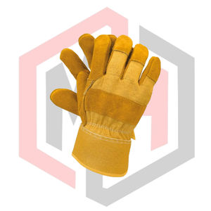 Gants de travail en cuir doré, paume en cuir, résistants aux déchirures, respirants, antistatiques, sans silicone, sans poudre, pour la lutte contre les incendies, anti-coupures - Product Image 1