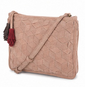 Sac bandoulière Gravs en cuir suédé de qualité supérieure pour femme, style vintage, mode estivale, avec pompon, motif géométrique, sac messager de créateur, réglable - Product Image 3