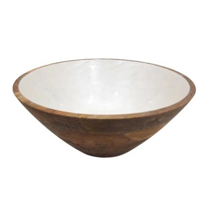 Tazón de Madera de Acacia para Uso Diario en la Cocina, Tazón Decorativo para Dátiles de Ramadán, Tazones de Madera de Estilo Árabe, Tazones de Madera Rústicos - Product Image 4