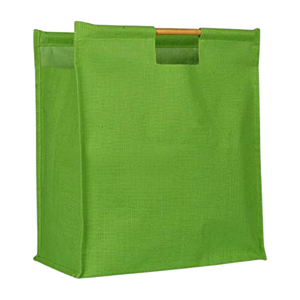 Poignée en bois en coton de qualité supérieure D Cut Sac à provisions et cadeau pliable avec impression de logo en sérigraphie Utilisation quotidienne écologique Toutes les tailles - Product Image 1