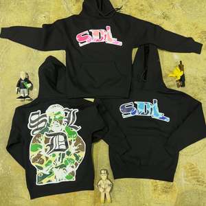 เสื้อฮู้ดดี้ถักนิตติ้งผ้าฝ้าย 100% หนัก 350 กรัม ทรงหลวม ป้องกันการหดตัว ดีไซน์กระเป๋า  ออกแบบเองได้ สำหรับฤดูหนาว  รุ่นสั่งทำพิเศษสำหรับผู้ชาย - Product Image 1