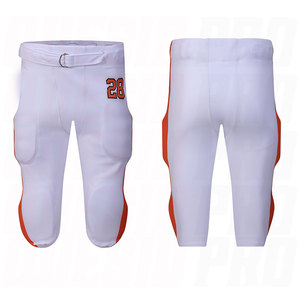 Pantalon de football américain rembourré pour jeunes, couleur personnalisée, idéal pour l'entraînement, avec genouillères, ajustement réglable, extensible et résistant - Product Image 3