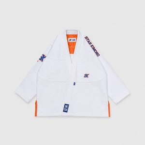 ชุดยูโด Star X Kimonos 450 GSM ผ้าฝ้ายเสริมความแข็งแรง แบรนด์ส่วนตัว สำหรับสถาบันสอนบราซิลเลียนยิวยิตสู ชุดยูโดสำหรับสโมสร ผลิตภัณฑ์ที่ทนทาน ผู้ผลิตชุดยูโด - Product Image 3
