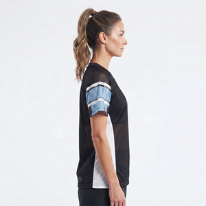 Camiseta de Fútbol de Malla con Cuello en V para Mujer, Manga Corta, Estampado Sublimado, Camiseta de Lacrosse de Malla de Alta Calidad para Mujer - Product Image 3